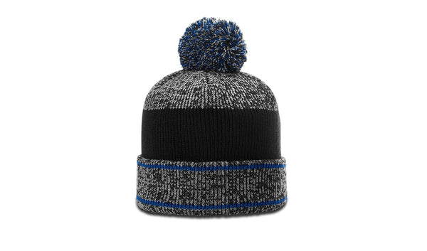 Richardson 148 - Heathered Beanie with Cuff & Pom