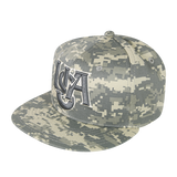 Camo USA America Snapback Hats Flat Bill Caps Camouflage - S019