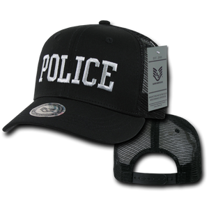 Police Trucker Hat Mesh Baseball Cap Officer Cop Law Enforcement - Rapid Dominance S77 - 