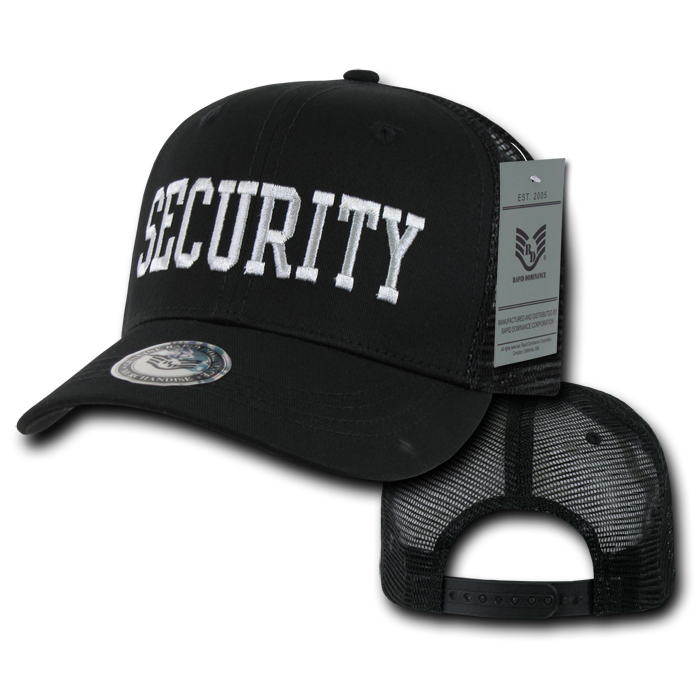 Security Trucker Hat Mesh Baseball Cap Guard Public Safety Rapid