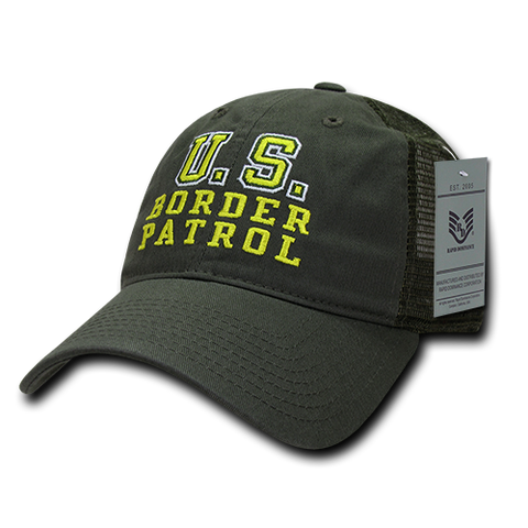 US Border Patrol Trucker Hat Relaxed Mesh Baseball Cap Customs - Rapid Dominance S79