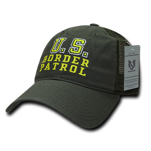US Border Patrol Trucker Hat Relaxed Mesh Baseball Cap Customs - Rapid Dominance S79