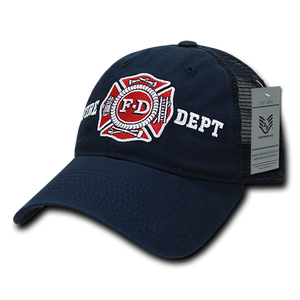 Fire Department Trucker Hat Relaxed Mesh Baseball Cap Firefighter FD - Rapid Dominance S79 - 