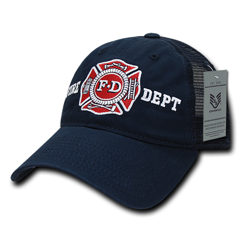Fire Department Trucker Hat Relaxed Mesh Baseball Cap Firefighter FD - Rapid Dominance S79