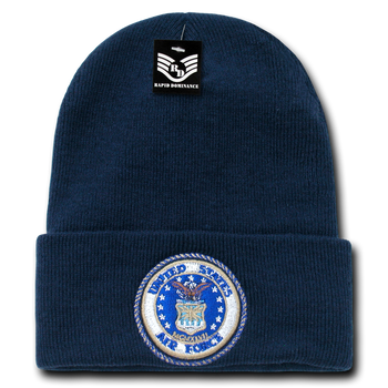 United States Air Force Beanie, Air Force Knit Cap, USAF Beanie, Air Force Emblem - Rapid Dominance S81