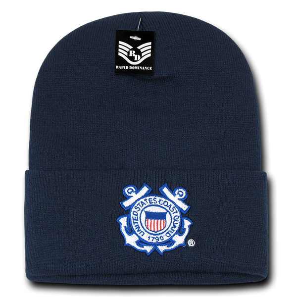 United States Coast Guard Beanie, Coast Guard Knit Cap, USCG Beanie, Coast Guard Seal - Rapid Dominance S81