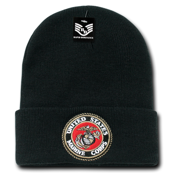 United States Marine Corps Beanie, Marines Knit Cap, USMC Beanie, Marines Emblem - Rapid Dominance S81