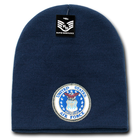 United States Air Force Beanie, Air Force Knit Cap, USAF Beanie, Air Force Emblem - Rapid Dominance S90