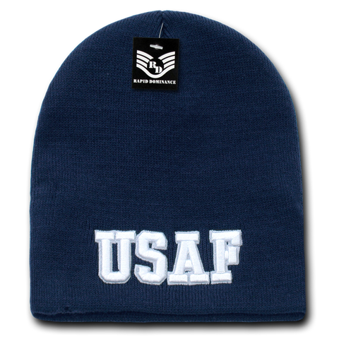 United States Air Force Beanie, Air Force Knit Cap, USAF Beanie, USAF Text - Rapid Dominance S90