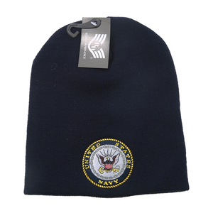 United States Navy Beanie, Navy Knit Cap, USN Beanie, Navy Emblem - Rapid Dominance S90 - 