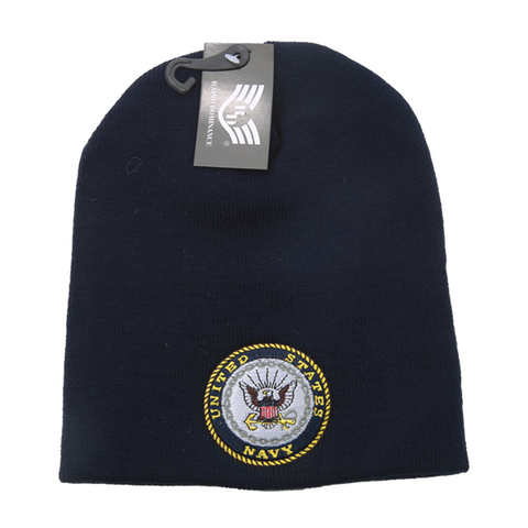 United States Navy Beanie, Navy Knit Cap, USN Beanie, Navy Emblem - Rapid Dominance S90