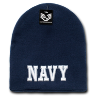 United States Navy Beanie, Navy Knit Cap, USN Beanie, Navy Text - Rapid Dominance S90