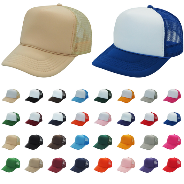 Trucker Hat Plain Mesh Back Solid Snapback Baseball Cap Visor Blank Hats  Caps