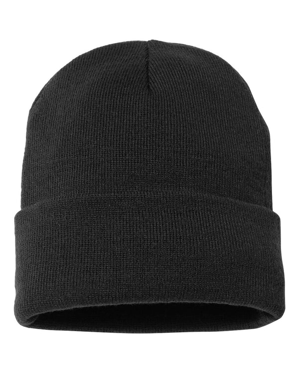 Sportsman SP12JL - Jersey Lined 12" Cuffed Beanie, Knit Cap