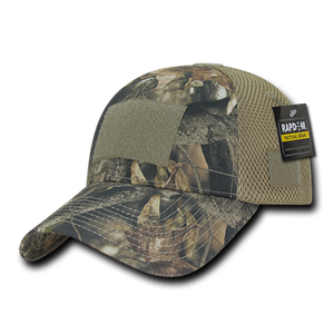 HYBRiCAM Camo Air Mesh Tactical Operator Hat, Patch Cap, Tree Bark Camo - Rapid Dominance T86 - 