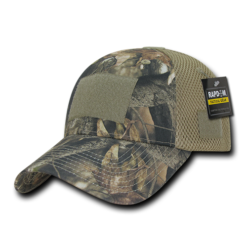 HYBRiCAM Camo Air Mesh Tactical Operator Hat, Patch Cap, Tree Bark Camo - Rapid Dominance T86