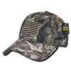 HYBRiCAM Camo Relaxed Tactical Hat, US Flag Cap, Tree Bark Camo - Rapid Dominance T89