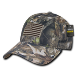 HYBRiCAM Camo Relaxed Tactical Hat, US Flag Cap, Tree Bark Camo - Rapid Dominance T89 - Picture 1 of 3