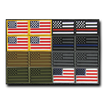 Rapid Dominance Tactical Micro Patches, US Flag, 16 pack - Rapdom T95