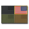 Tactical USA Flag Tactical Mini Rubber Patches, H&L Hook & Loop-Back, Velcro - RapDom T96