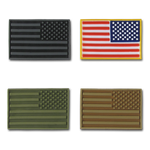 Tactical USA Flag Tactical Mini Rubber Patches, H&L Hook & Loop-Back, Velcro - RapDom T96