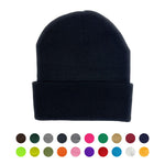 Beanies Caps Toboggan Cuffed Soft Knit in Bulk Multi-Color Plain Blank Wholesale - Picture 1 of 125