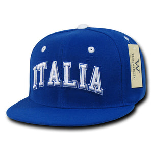 Italia Italy Hat Snapback Flat Bill Country Cap - WR101 - 
