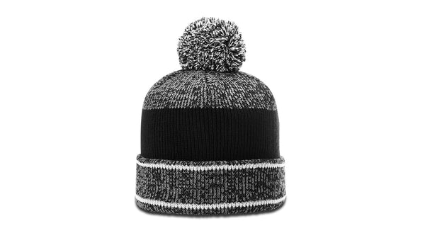 Richardson 148 - Heathered Beanie with Cuff & Pom