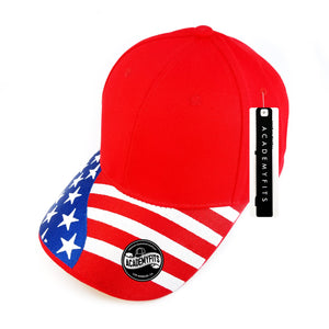 Academy Fits USA Flag Visor Snapback Hat 2014 - 