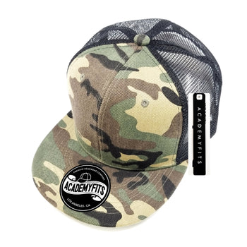 Academy Fits Camo Mesh Trucker Hat Snapback - 1013CG Mesh