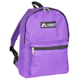 Everest Backpack Book Bag - Back to School Basic Style - Mid-Size Dark Purple