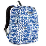 Everest Backpack Book Bag - Back to School Classic in Fun Prints & Patterns Navy/White Ikat