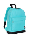 Everest Backpack Book Bag - Back to School Junior Aqua/Black