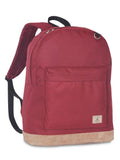 Everest Backpack Book Bag - Back to School Suede Bottom Burgundy