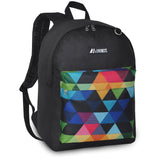 Everest Backpack Book Bag - Back to School Classic in Fun Prints & Patterns Black Prism
