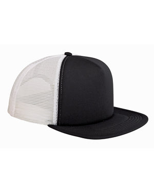 Big Accessories BX030 5-Panel Foam Front Trucker Cap - 
