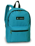 Everest Backpack Book Bag - Back to School Basic Style - Mid-Size Turquoise