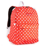 Everest Backpack Book Bag - Back to School Classic in Fun Prints & Patterns Tangerine/White Dot