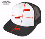ROYAL/WHITE Classic Trucker Baseball Hats Caps Foam Mesh Blank Solid Two Tone Snapback Adult Youth-Nissun