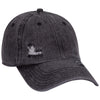 Otto 6 Panel Low Profile Dad Hat, Snow Washed Distressed Denim Cap - 104-1250