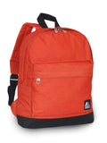 Everest Backpack Book Bag - Back to School Junior Rust Orange/Black