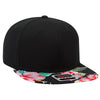 Otto 125-1146 6 Panel Mid Pro Snapback Tropical Hat Hawaiian Pattern Cotton Flat Bill Cap