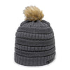 Outdoor Cap OC805 - Cable Knit Faux Fir Pom Beanie
