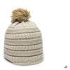 Outdoor Cap OC805 - Cable Knit Faux Fir Pom Beanie