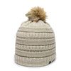 Outdoor Cap OC805 - Cable Knit Faux Fir Pom Beanie