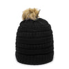 Outdoor Cap OC805 - Cable Knit Faux Fir Pom Beanie