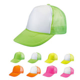 Nissun Neon Color Foam Mesh Trucker Hats Caps Blank Two Tone Snapbacks