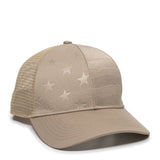 Outdoor Cap USA750M - Debossed American Flag Mesh Back Cap, Stars and Stripes - 750M