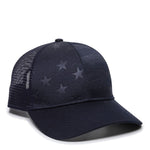Outdoor Cap USA750M - Debossed American Flag Mesh Back Cap, Stars and Stripes - 750M