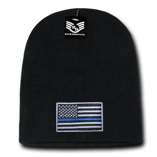 Wholesale Bulk American Flag USA Knit Beanies (Cuffless) - R95